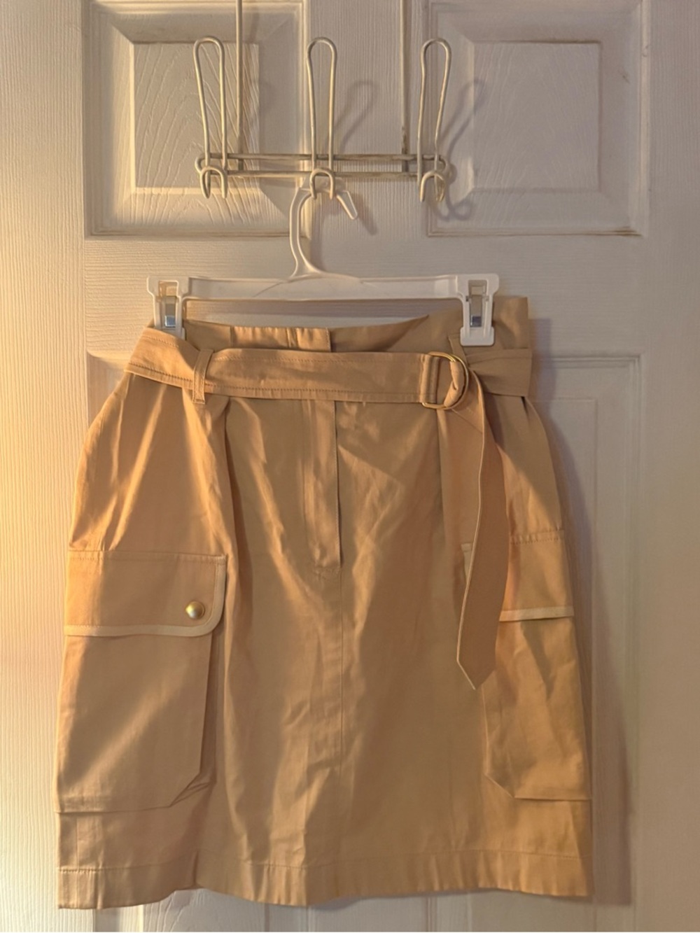Escada Sport beige/tan skirt with belt loop detail and pockets